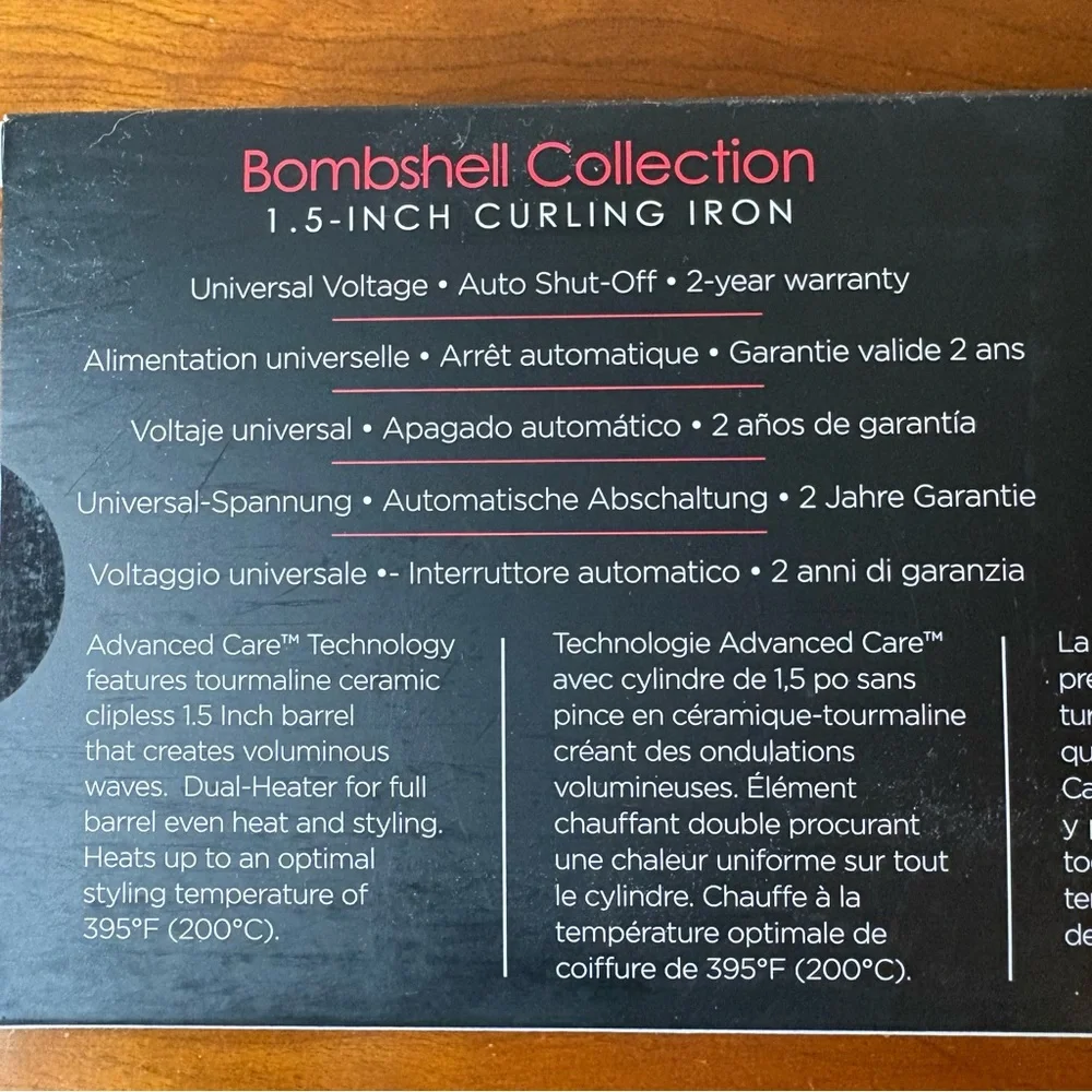 Sultra Bombshell Collection 1.5” Clipless‎ Curling Iron NEW